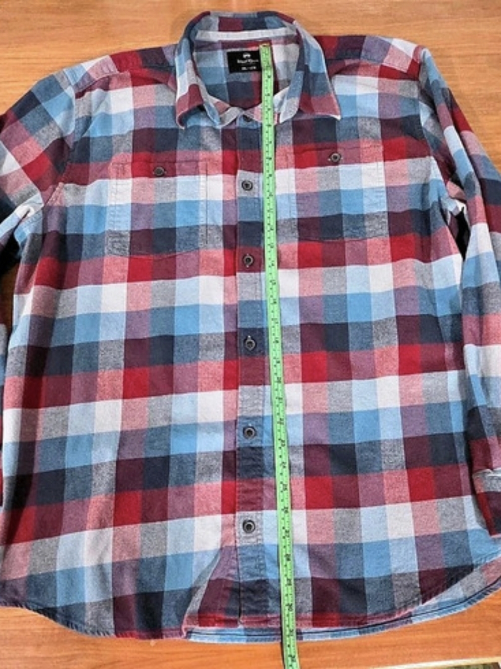 WindRiver Plaid Button Down Shirt in Red & Blue 2XL